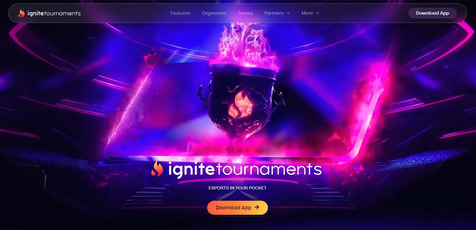 A screenshot of https://www.ignitetournaments.com/