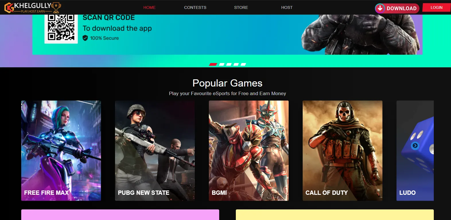 A screenshot of https://www.khelgully.com/